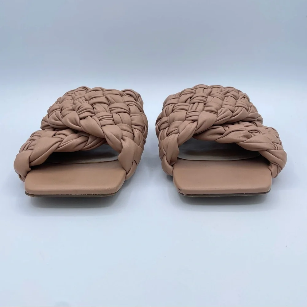 Steve Madden Marina Braided Sandals 6 Tan